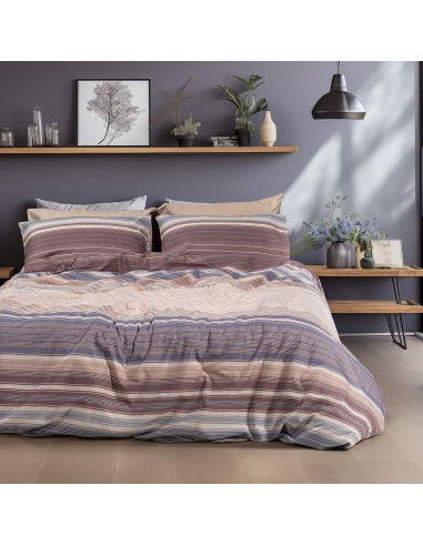 Beauty Home Σετ παπλωματοθήκη φανελένια υπέρδιπλη Dali Art 12332 230x250 Μπεζ