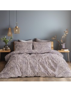 Beauty Home Σετ σεντόνια φανελένια υπέρδιπλα με λάστιχο Gogh Art 12334 170x200+32 Μόκα