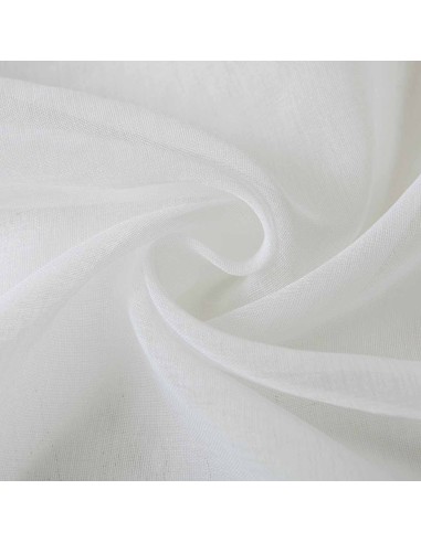 Beauty Home Κουρτίνα γάζα μονόχρωμη με 8 μεταλλικούς κρίκους Sharp Art 8448 140x270 Εκρού