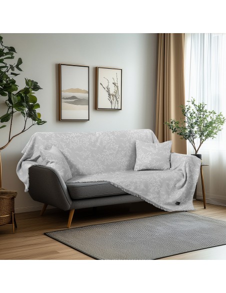 Beauty Home Ριχτάρια σετ 2τμχ Amos Art 8715 (170x240+170x290) Γκρι