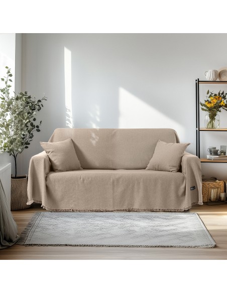 Beauty Home Ριχτάρι Τριθέσιο Amos Art 8719 170x290 Μπεζ