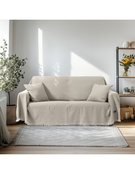 Beauty Home Ριχτάρι Τριθέσιο Amos Art 8729 170x290 Εκρού