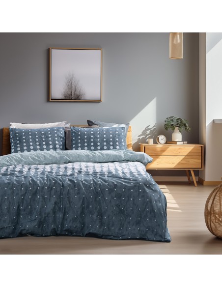 Beauty Home Σετ σεντόνια μονά με λάστιχο Glory Art 12364 110x200+32 Μπλε