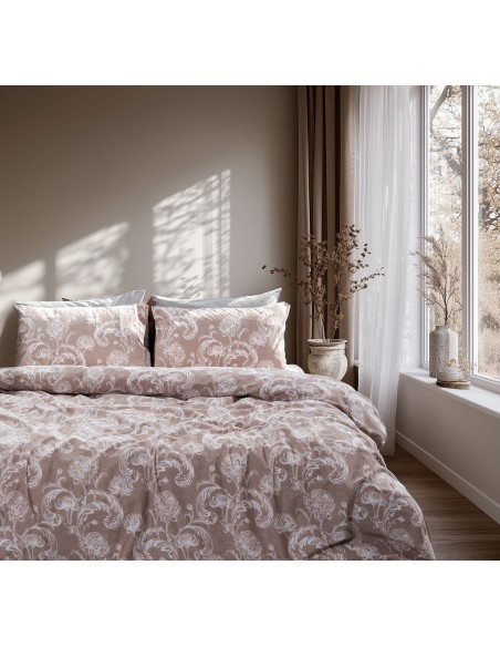 Beauty Home Σετ σεντόνια υπέρδιπλα με λάστιχο Glory Art 12368 170x200+32 Μπεζ