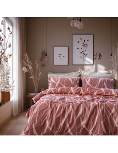 Beauty Home Σετ σεντόνια υπέρδιπλα με λάστιχο Glory Art 12375 170x200+32 Σάπιο Μήλο