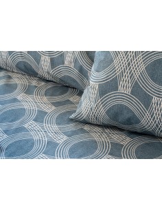 Beauty Home Σετ σεντόνια μονά με λάστιχο Glory Art 12379 110x200+32 Μπλε 2