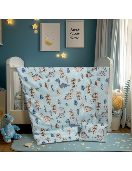 Beauty Home Σετ σεντόνια βρεφικά Bloom Art 6325 120x170 Σιέλ