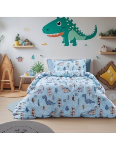 Beauty Home Σετ σεντόνια μονά με λάστιχο Candy Art 6325 110x200+32 Σιέλ