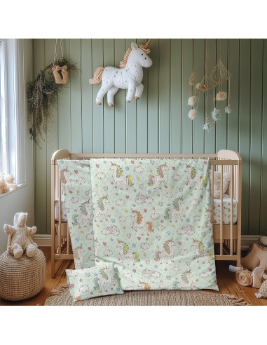 Beauty Home Σετ σεντόνια βρεφικά Bloom Art 6327 120x170 Μέντα