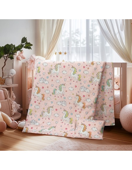 Beauty Home Σετ σεντόνια βρεφικά Bloom Art 6328 120x170 Ροζ