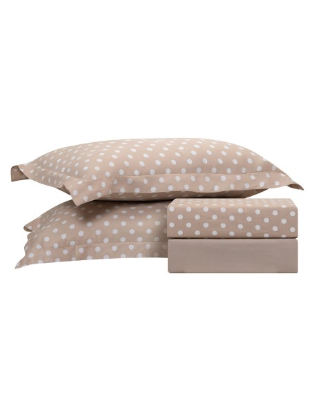 Beauty Home Σετ σεντόνια υπέρδιπλα με λάστιχο Art 10101 Fancy 170x200+30 Μπεζ