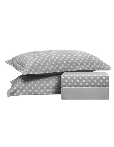 Beauty Home Σετ σεντόνια διπλά Art 10101 Fancy 200x260 Γκρι