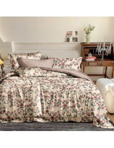 Beauty Home Σετ σεντόνια υπέρδιπλα με λάστιχο Memories Art 12676 165x200+30 Μπεζ