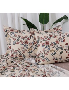 Beauty Home Σετ σεντόνια υπέρδιπλα με λάστιχο Memories Art 12676 165x200+30 Μπεζ 2