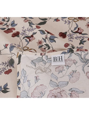 Beauty Home Σετ σεντόνια υπέρδιπλα με λάστιχο Memories Art 12676 165x200+30 Μπεζ,Ροζ