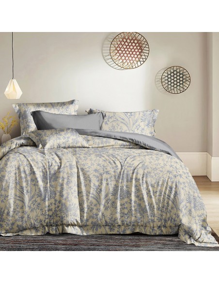 Beauty Home Σετ σεντόνια υπέρδιπλα με λάστιχο Memories Art 12677 165x200+30 Μπεζ