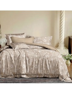 Beauty Home Σετ κουβερλί υπέρδιπλο Memories Art 12680 220x240 Μόκα