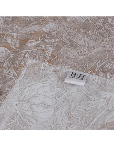 Beauty Home Σετ σεντόνια υπέρδιπλα με λάστιχο Memories Art 12680 165x200+30 Μόκα