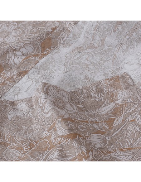 Beauty Home Σετ σεντόνια υπέρδιπλα με λάστιχο Memories Art 12680 165x200+30 Μόκα