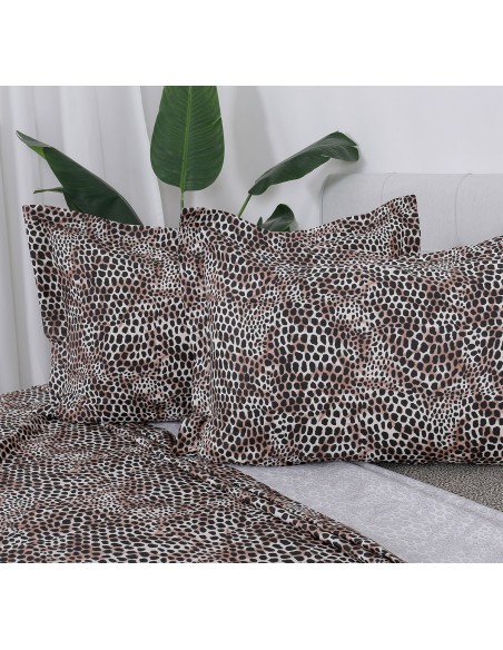 Beauty Home Σετ σεντόνια υπέρδιπλα με λάστιχο Memories Art 12688 165x200+30 Μπεζ