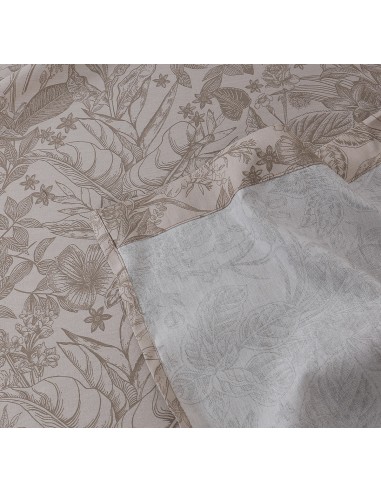 Beauty Home Σετ σεντόνια υπέρδιπλα με λάστιχο Memories Art 12690 165x200+30 Μόκα