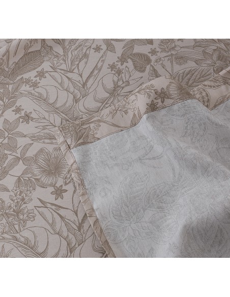 Beauty Home Σετ σεντόνια υπέρδιπλα με λάστιχο Memories Art 12690 165x200+30 Μόκα