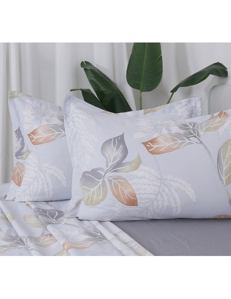 Beauty Home Σετ σεντόνια υπέρδιπλα με λάστιχο Memories Art 12691 165x200+30 Γκρι