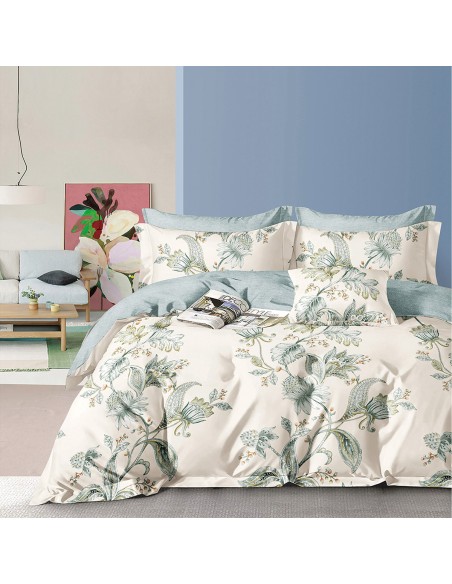 Beauty Home Σετ σεντόνια υπέρδιπλα με λάστιχο Memories Art 12694 165x200+30 Μπεζ