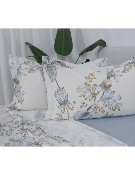 Beauty Home Σετ σεντόνια υπέρδιπλα με λάστιχο Memories Art 12694 165x200+30 Μπεζ