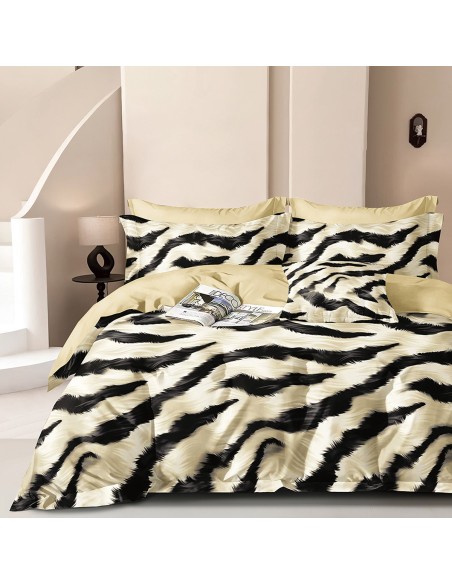 Beauty Home Σετ σεντόνια υπέρδιπλα με λάστιχο Memories Art 12695 165x200+30 Μπεζ