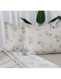 Beauty Home Σετ σεντόνια υπέρδιπλα με λάστιχο Memories Art 12698 165x200+30 Μπεζ 2