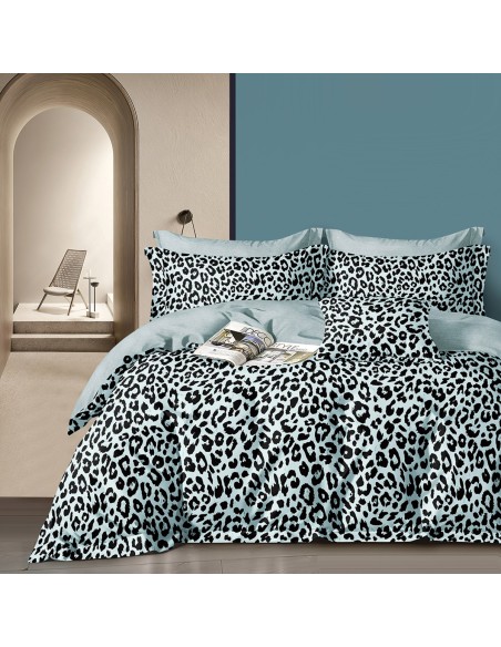 Beauty Home Σετ σεντόνια υπέρδιπλα με λάστιχο Memories Art 12699 165x200+30 Γκρι