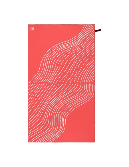 Beauty Home Πετσέτα θαλάσσης διπλής όψης Microfiber 200gsm Art 2292 90x160 Κοραλί