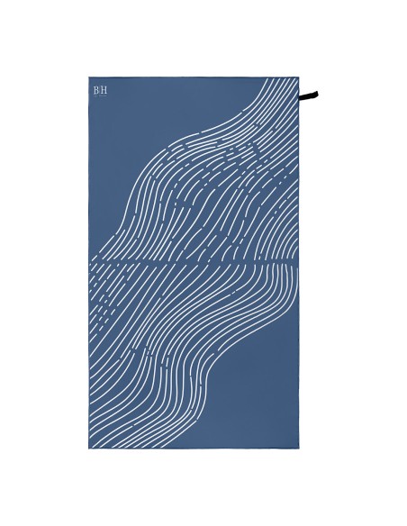 Beauty Home Πετσέτα θαλάσσης διπλής όψης Microfiber 200gsm Art 2293 90x160 Μπλε