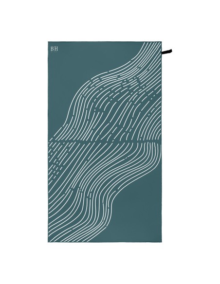 Beauty Home Πετσέτα θαλάσσης διπλής όψης Microfiber 200gsm Art 2295 90x160 Πετρόλ