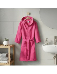 Beauty Home Μπουρνούζι εφηβικό με κουκούλα Dynamic Art 3471 Ματζέντα