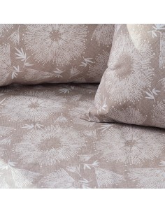 Beauty Home Σετ σεντόνια υπέρδιπλα με λάστιχο Moments Art 12568 165x200+30 Μπεζ 2