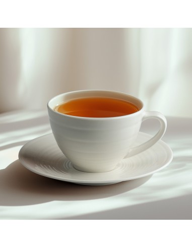 Beauty Home Φλυτζάνι πορσελάνης με πιατάκι Sensations Art 7704 250ml Λευκό