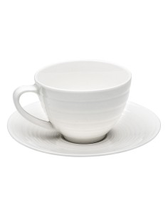 Beauty Home Φλυτζάνι πορσελάνης με πιατάκι Sensations Art 7704 250ml Λευκό 2