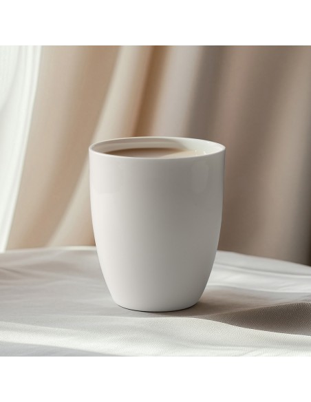 Beauty Home Κούπα πορσελάνης χωρίς χερούλι Sensations Art 7708 350ml Λευκό