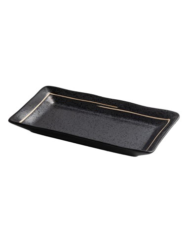Beauty Home Πιατέλα πορσελάνης Gaia Αrt 7700-2 21x12 Μαύρο/Black