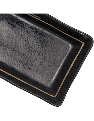 Beauty Home Πιατέλα πορσελάνης Gaia Αrt 7700-2 21x12 Μαύρο/Black