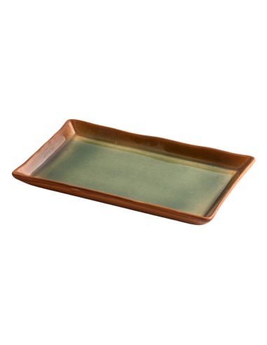 Beauty Home Πιατέλα πορσελάνης Gaia Αrt 7701-1 19x12 Πράσινη