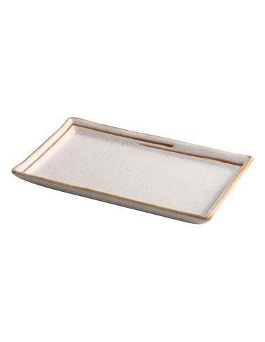 Beauty Home Πιατέλα πορσελάνης Gaia Αrt 7702-1 19x12 Εκρού