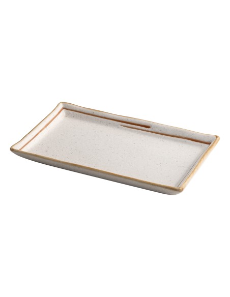 Beauty Home Πιατέλα πορσελάνης Gaia Αrt 7702-1 19x12 Εκρού