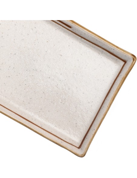 Beauty Home Πιατέλα πορσελάνης Gaia Αrt 7702-1 19x12 Εκρού