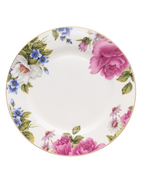 Beauty Home Πιάτο πορσελάνης με λουλούδια Eternal Art 7724-Φ27