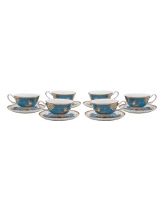 Beauty Home Σετ φλυτζάνια τσαγιού πορσελάνης 12τμχ Eternal Art 7718 Μπλε
