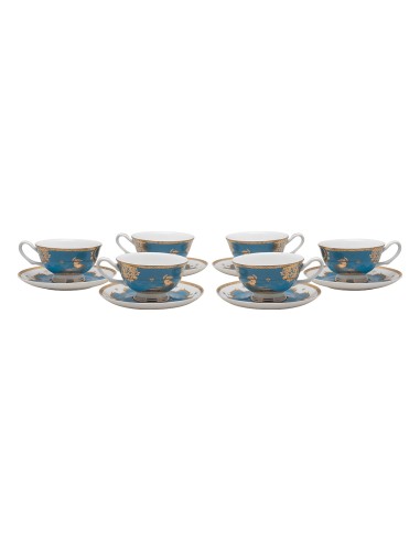 Beauty Home Σετ φλυτζάνια τσαγιού πορσελάνης 12τμχ Eternal Art 7718 Μπλε
