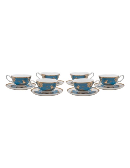 Beauty Home Σετ φλυτζάνια τσαγιού πορσελάνης 12τμχ Eternal Art 7718 Μπλε